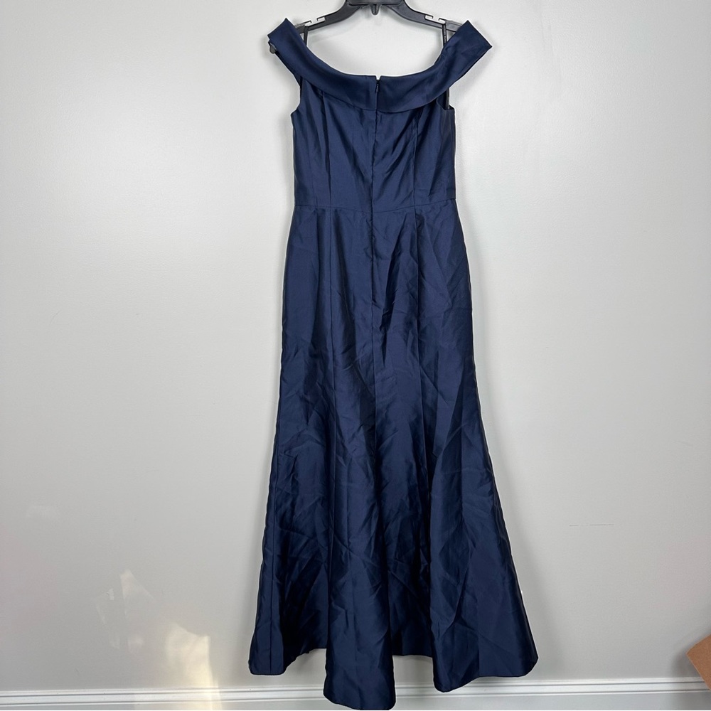 Alfred Sung D760 OFF-THE-SHOULDER TRUMPET GOWN MIDNIGHT NAVY - Picture 5 of 9